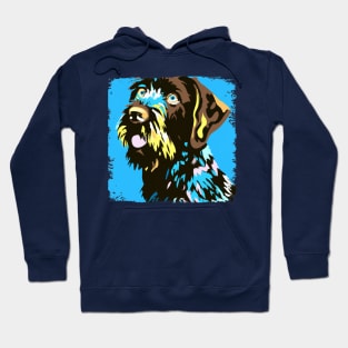 German Wirehaired Pointer Pop Art - Dog Lover Gifts Hoodie